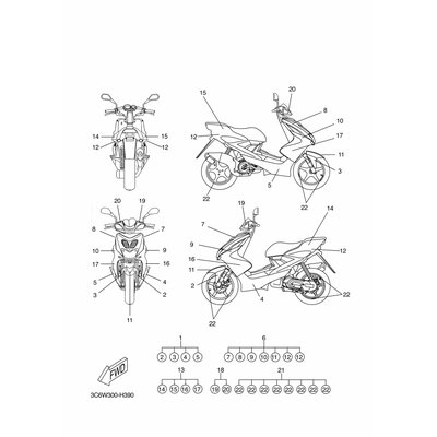Yamaha Teil 3C6F83B21000