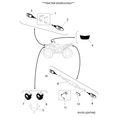 HEADLIGHT BRACKET KODIAK 45