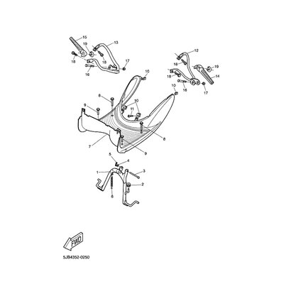 BRACKET, FOOTREST 1