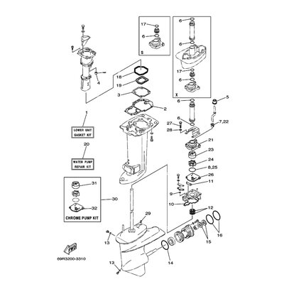 GEHAUSE, WASSERPUMPE