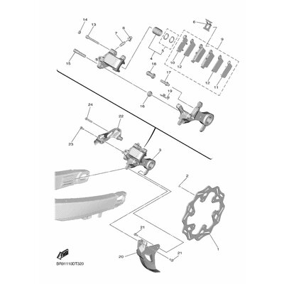 BREMSSATTEL KOMPL., HINTEN