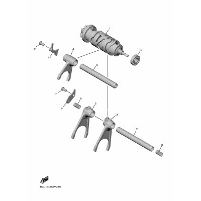 STANGE, SCHALTGABELFUHRUNG