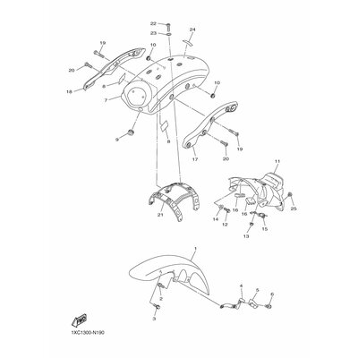 VORDERRAD-KOTFLUGEL KOMPL.