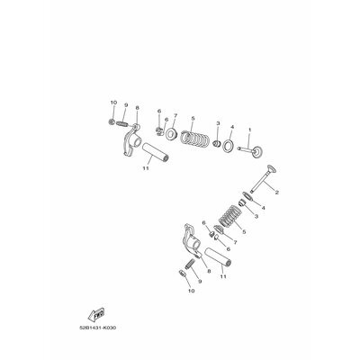 HALTER, VENTILFEDER