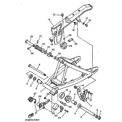 HINTERRADSCHWINGE KOMPL.