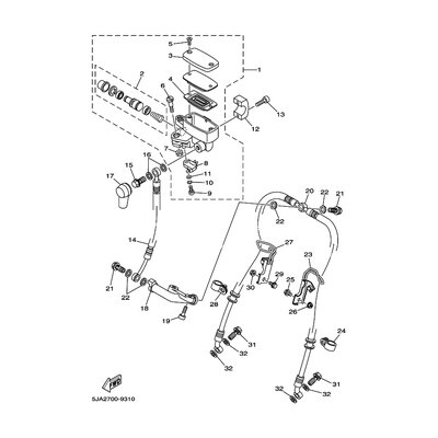 HALTER, BREMSSCHLAUCH