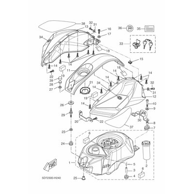 Yamaha Teil 5D7F413Y0000