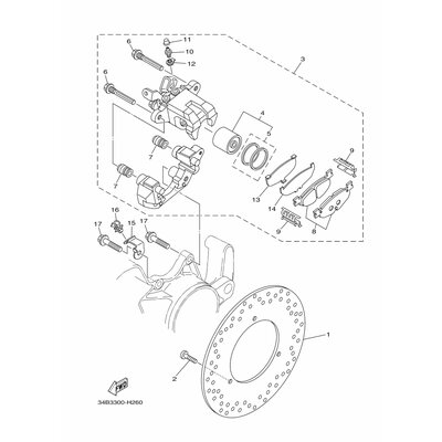 BREMSSATTEL KOMPL., HINTEN