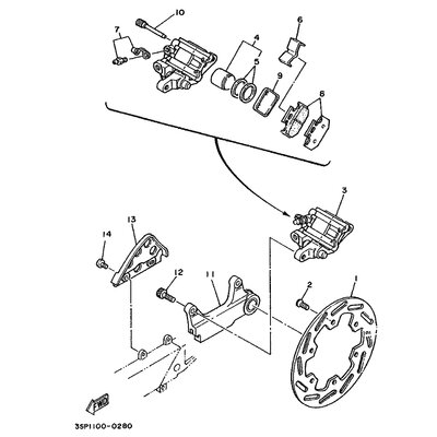 BREMSSATTEL KOMPL., HINTEN