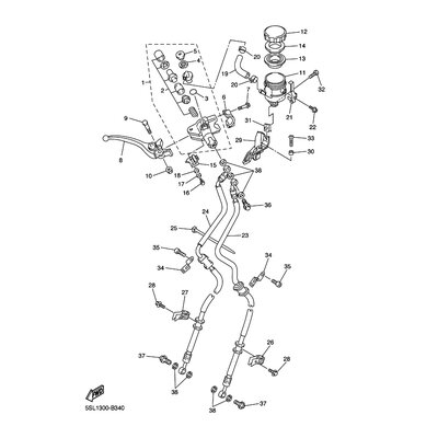 HALTER, BREMSSCHLAUCH