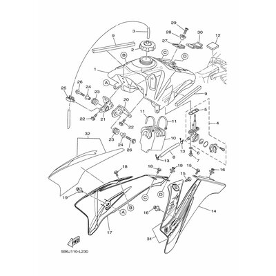 Yamaha Teil 5B62137B0000