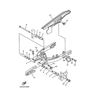HINTERRADSCHWINGE KOMPL.