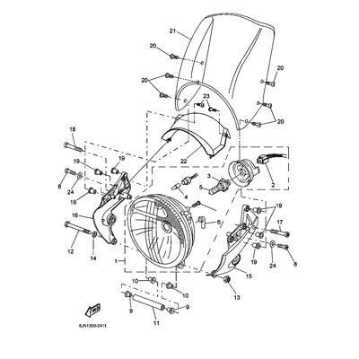KONSOLE, SCHEINWERFERSTUTZE