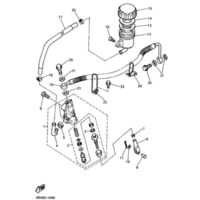 HALTER, BREMSSCHLAUCH