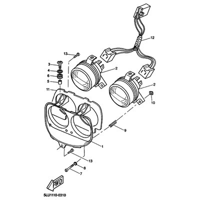 DECKEL, SCHEINWERFER
