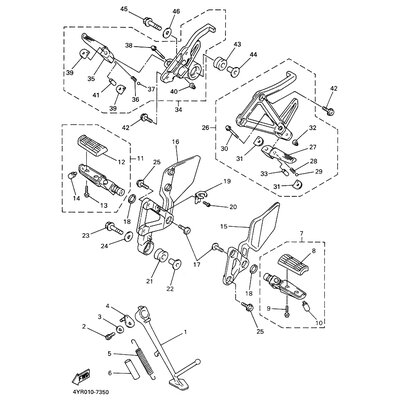 HINTERE FUSSRASTE KOMPL. 2