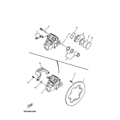 BREMSSATTEL KOMPL., HINTEN
