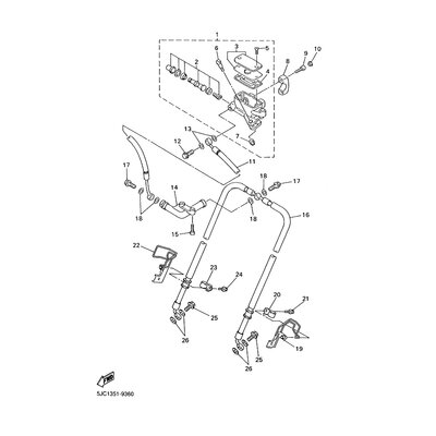 HALTER, BREMSSCHLAUCH 1