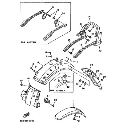 HINTERRAD-KOTFLUGEL KOMPL