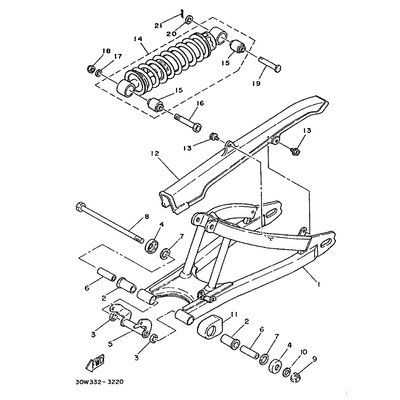 HINTERRADSCHWINGE KOMPL