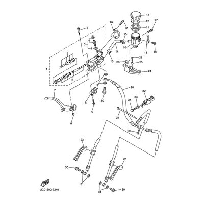 HALTER, BREMSSCHLAUCH