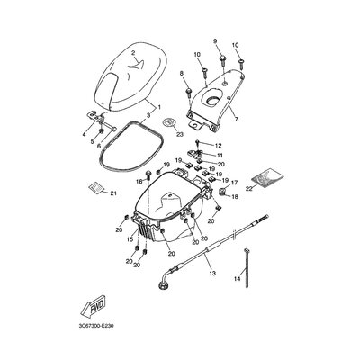 Yamaha Teil 3C6F8199G100